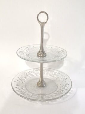 Vintage Princess House Fantasia 2-Tier Serving Stand